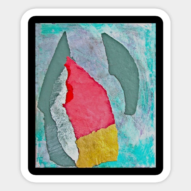 Minimal Abstract Collage Sticker by DonWillisJrArt